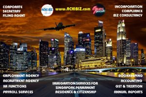 Singapore city night view while plane is flying