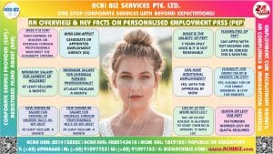 A woman posing for infographic of facts on PEP
