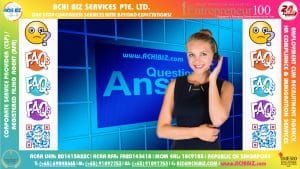 A woman with headphone answering the questions with emoj sign & clickable links