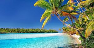 A beach view at The Cook Islands